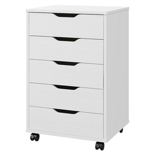 5-Drawer Mobile File Cabinet with Wheels