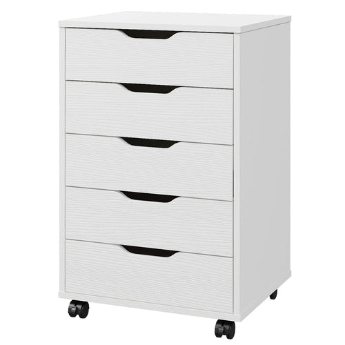 5-Drawer Mobile File Cabinet with Wheels