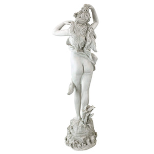 Spring Awakening Woman Garden Statue – 40" Tall Cast Stone Resin