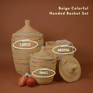 Handwoven Round Storage Basket with Lid