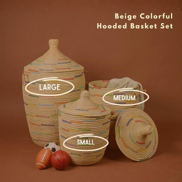 Handwoven Straw Storage Basket with Lid & Rope Handles – Boho Coil Weave