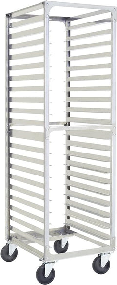 Commercial Aluminum Bun Pan Rack – 20 Tier Speed Rack with Plate Casters