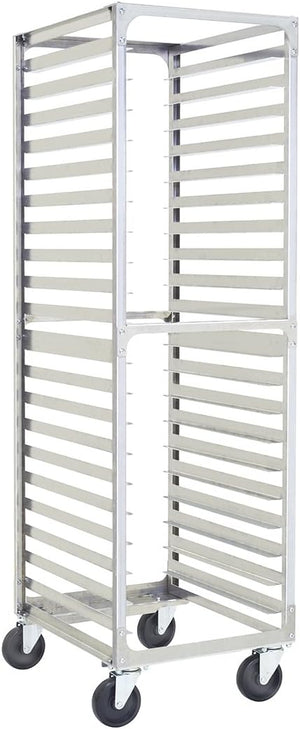 Commercial Aluminum Bun Pan Rack – 20 Tier Speed Rack with Plate Casters