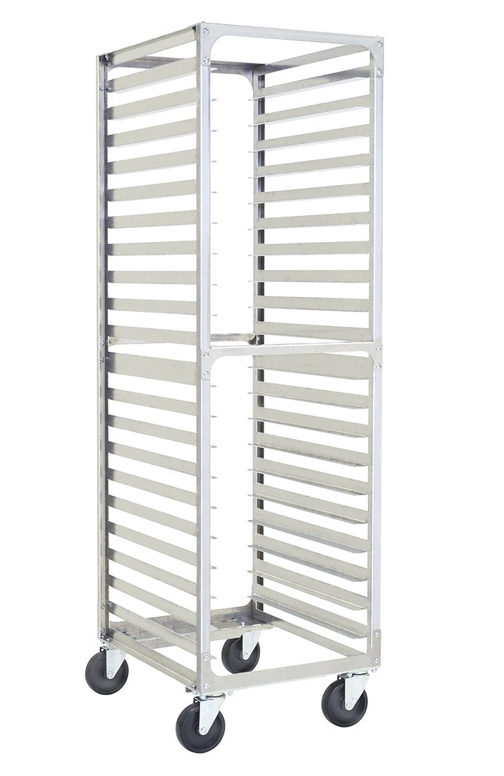 Commercial Aluminum Bun Pan Rack – 20 Tier Speed Rack with Plate Casters