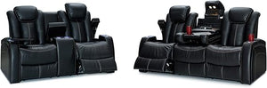 Power Reclining Home Theater Sofa – Italian Leather