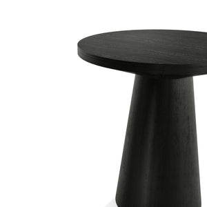 Round Pedestal End Table – Solid Rubberwood