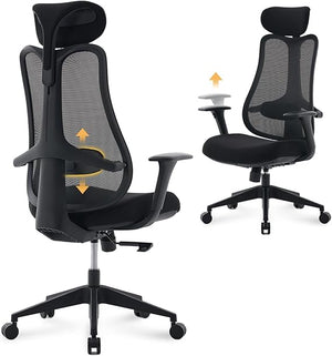 Ergonomic High-Back Mesh Office Chair with Adjustable Lumbar Support