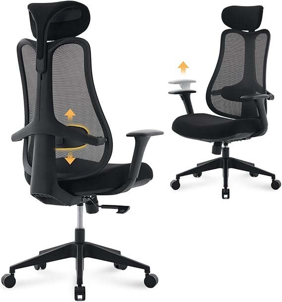 Ergonomic High-Back Mesh Office Chair with Adjustable Lumbar Support
