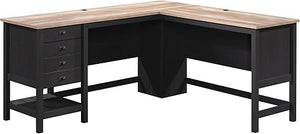 L-Shaped Executive Desk with Drawers & File Storage