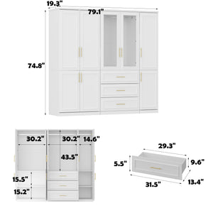 Wardrobe Closet Collection with Doors