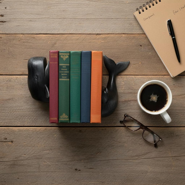 Whale Nautical Bookends
