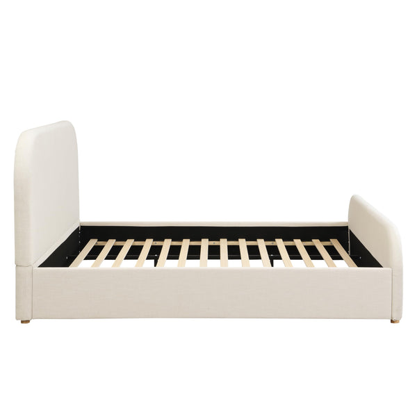Upholstered Platform Bed Frame with Headboard