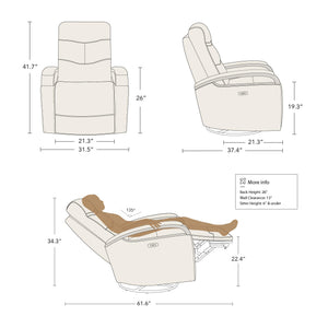Power Swivel Glider Rocker Recliner Chair