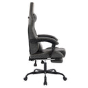 Gaming Chair with Footrest Ergonomic Computer Chair Massage Lumbar Cushion, Racing Video Game Chair Adjustable Rocker Recliner Executive Office Desk Chair Pu Leather for Adults
