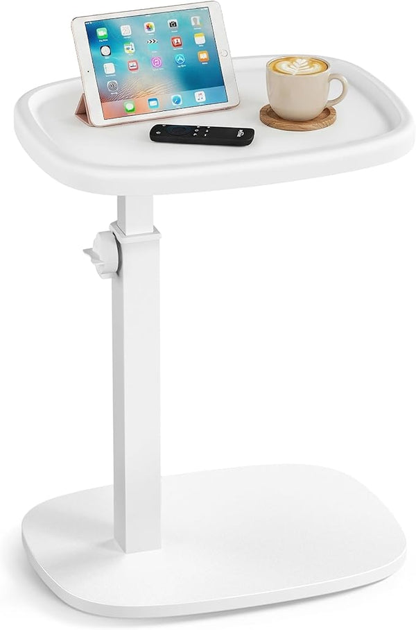 C-Shape Side Table with Adjustable Height