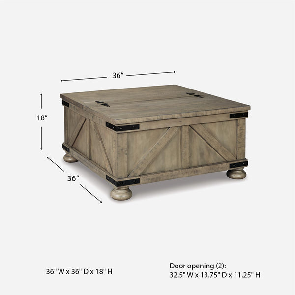 Farmhouse Square Lift-Top Coffee Table with Storage
