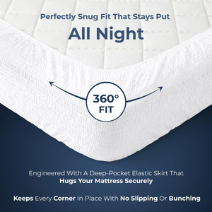 Waterproof Quilted Mattress Protector – Fitted Sheet Style