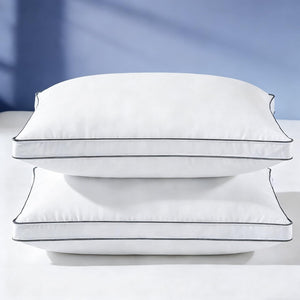 Goose Feather Down Bed Pillows – Pack of 2