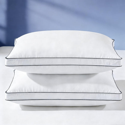 Goose Feather Down Bed Pillows – Pack of 2