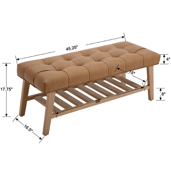 Entryway Bench with Shoe Storage