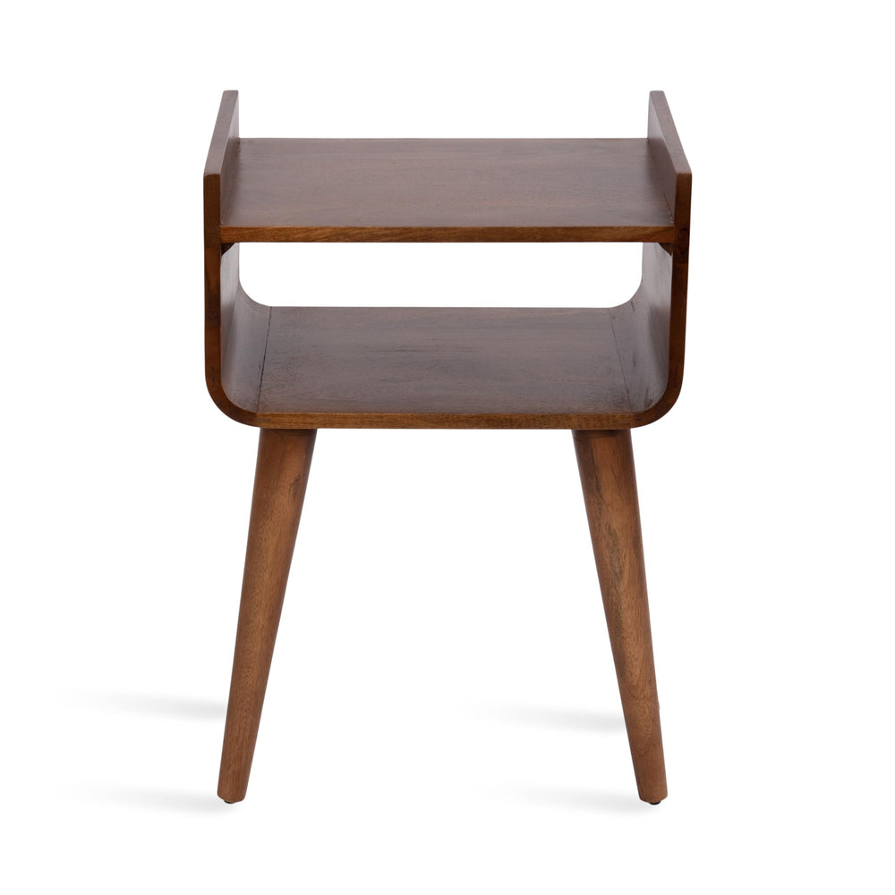 Mid-Century Side Table with Storage