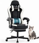 Ergonomic Gaming Chair with Footrest & Lumbar Support