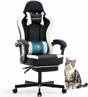 Ergonomic Gaming Chair with Footrest & Lumbar Support