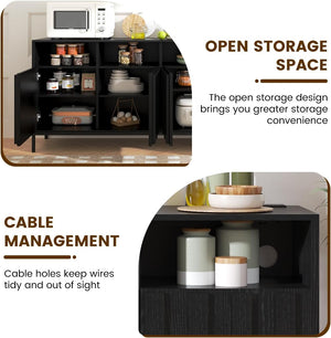 70" Fluted TV Stand with Power Outlet