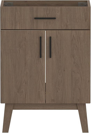 24-Inch Bathroom Vanity with Ceramic Sink & Soft-Close Cabinet
