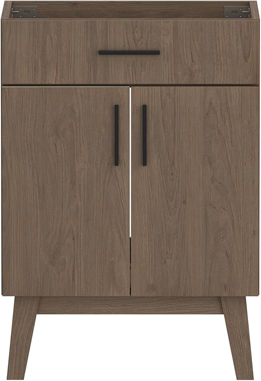 24-Inch Bathroom Vanity with Ceramic Sink & Soft-Close Cabinet
