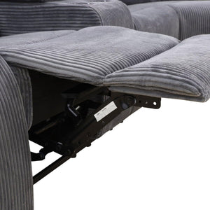L-Shaped Reclining Sectional Sofa with Storage Console & Cup Holders