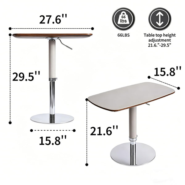 Adjustable Height 360° Swivel TV Tray Table