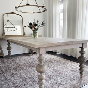 Chunky Pine Dining Table Legs Set of 4 with Large Center Ball