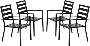 59" Rectangle Metal Outdoor Dining Table with Umbrella Hole