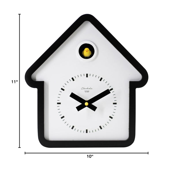 Modern Wooden House Cuckoo Wall Clock