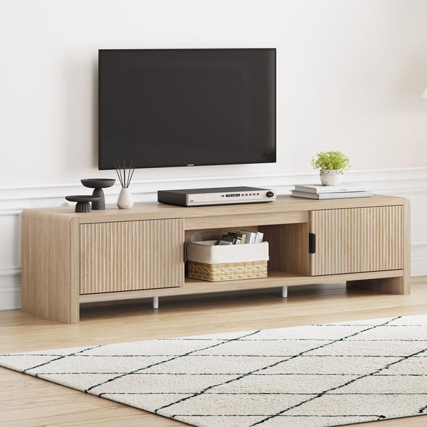63-Inch Fluted-Door TV Stand & Entertainment Center