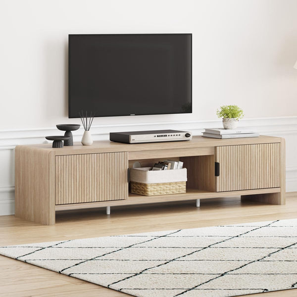 63-Inch Fluted-Door TV Stand & Entertainment Center