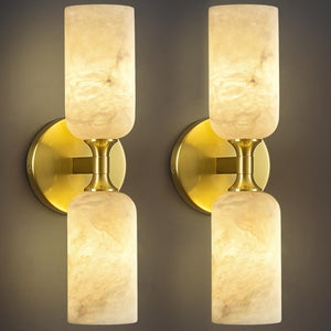 Natural Alabaster Wall Sconce with G9 Bulb – Modern Vanity Light