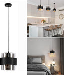 Mini Glass Pendant Light – 7 Inch Adjustable Ceiling Fixture