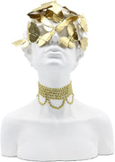 Abstract Female Bust Sculpture with Butterflies
