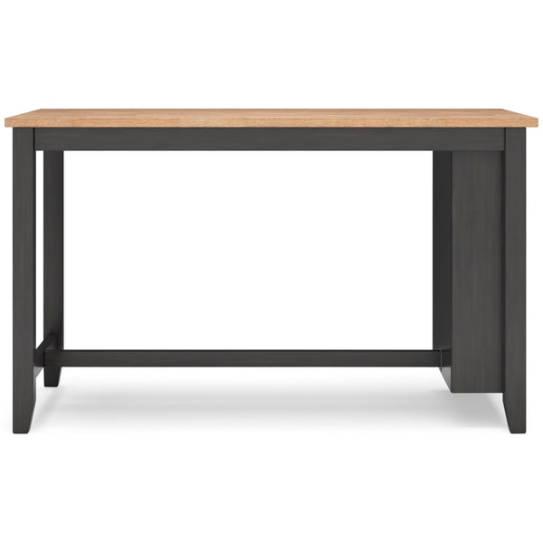 Counter Height Dining Table with Storage Shelves