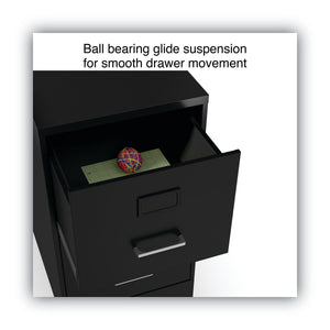 2-Drawer Vertical File Cabinet – Letter Size, Steel, Black