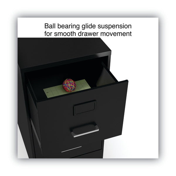 2-Drawer Vertical File Cabinet – Letter Size, Steel, Black