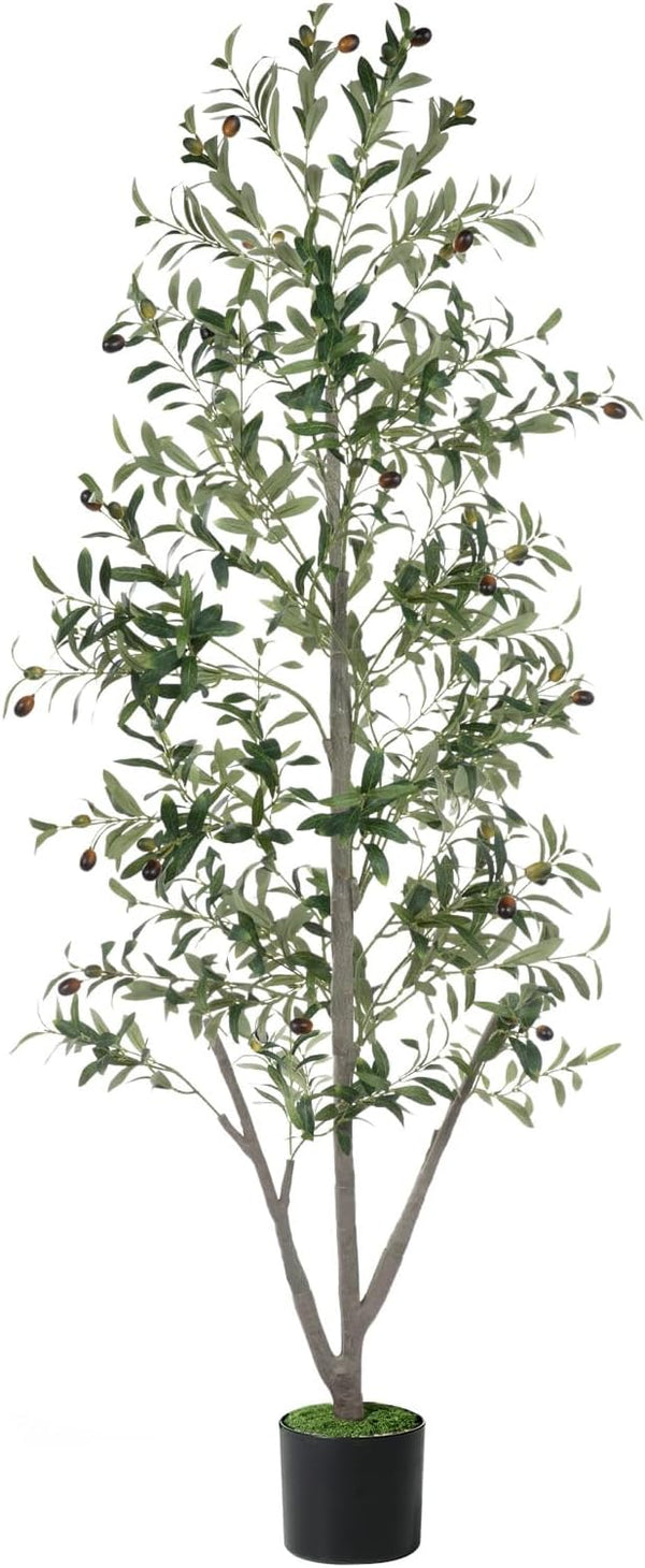 Artificial Olive Tree with Lights, Moss & Planter