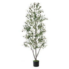 Artificial Olive Tree with Lights, Moss & Planter