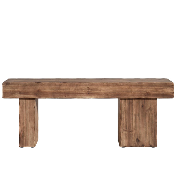 Solid Wood Farmhouse Bench 47"