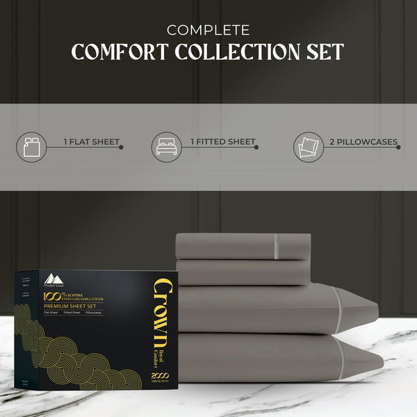 Egyptian Cotton Sateen Sheet Set – Deep Pocket, Hotel Quality