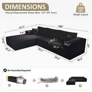L-Shape Modular Sectional Sofa