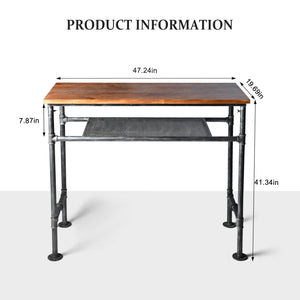 Industrial Pub Bar Table – Pine Wood Top & Steel Frame