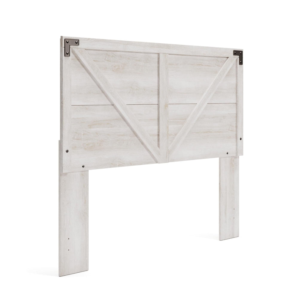 Modern Farmhouse Queen & Full Headboard – Whitewash Crossbuck